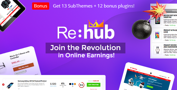 REHub - Comparação de Preços, Tema Wordpress para Marketplace Multi-Vendedor