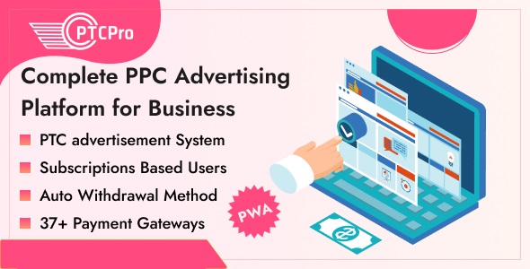 PTC Pro - Plataforma Completa de Publicidade PPC para Negócios